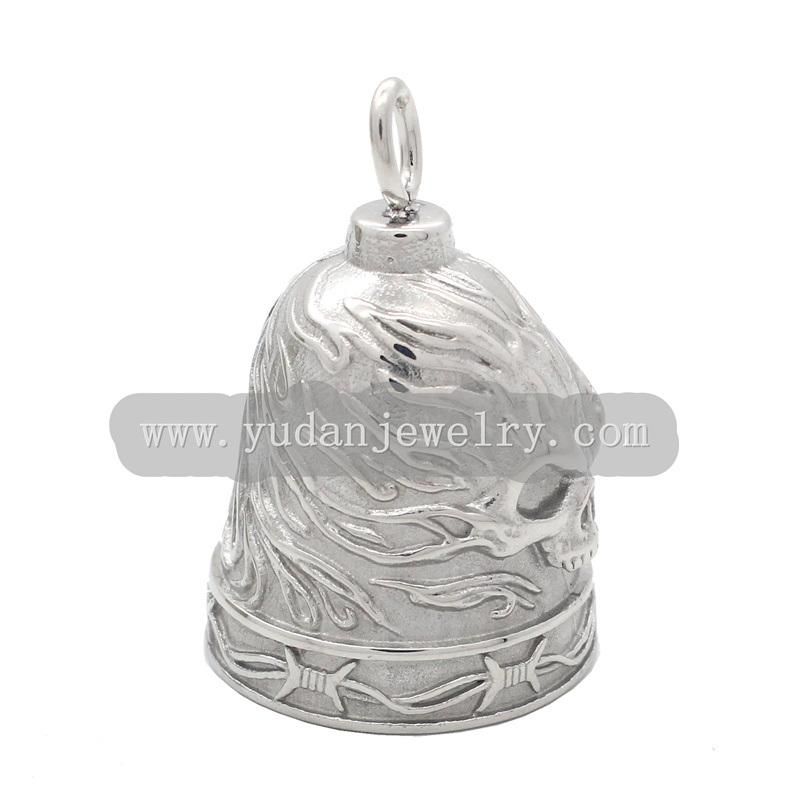 Custom Made Stainless Steel Bell Pendant Necklaces for Biker Riders