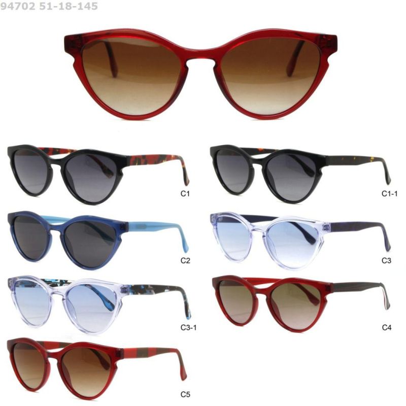 2020 Newly Fashion Design Cat Eye Injection Acetate Sunglasses for Women