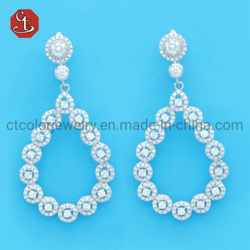 Fashion Geometric Earring For Women Rose Gold Color Jewelry Exaggeration Big Long Curve Statement Earring