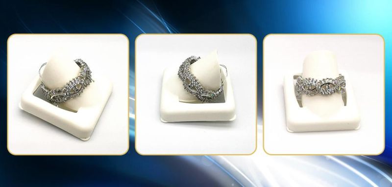 Fashion Jewelry 925 Sterling Silver Ladies Diamond Ring for Wholesale
