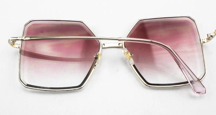 New Custom Logo Light Ready Metal Frame Women Sunglasses