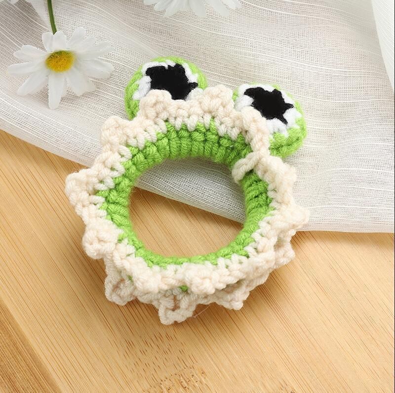 Cotton Yarn Hair Elastic Tie Crochet Customized Ym210