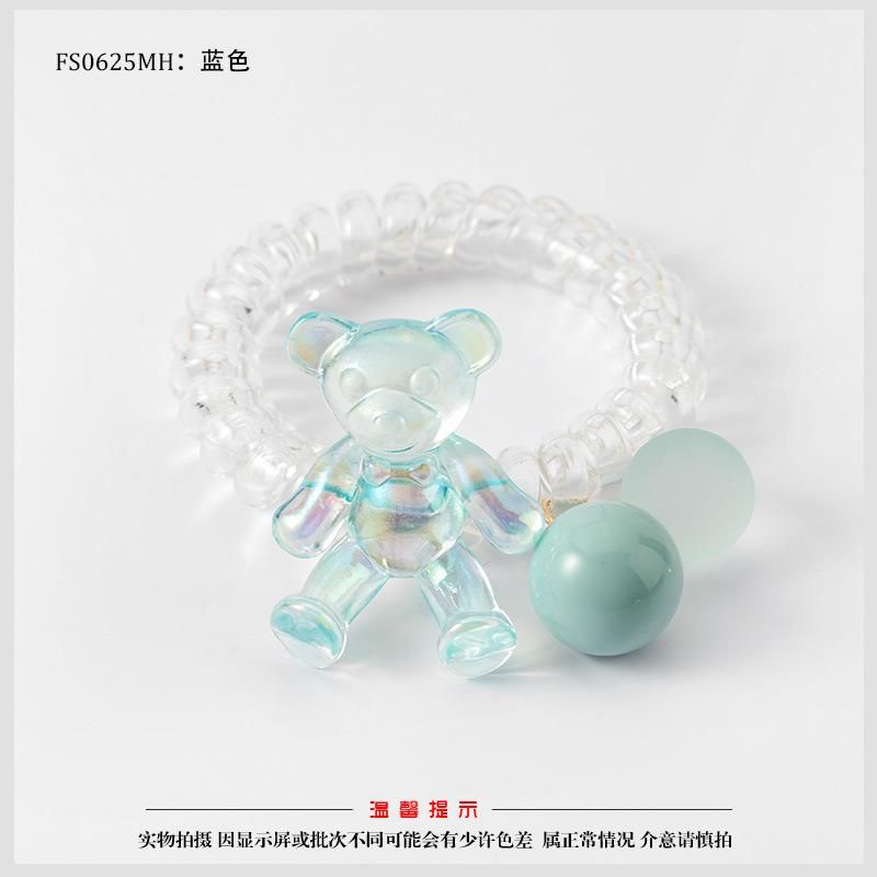Fashion Jewelry Colorful Bear Phone Line Hair Ring