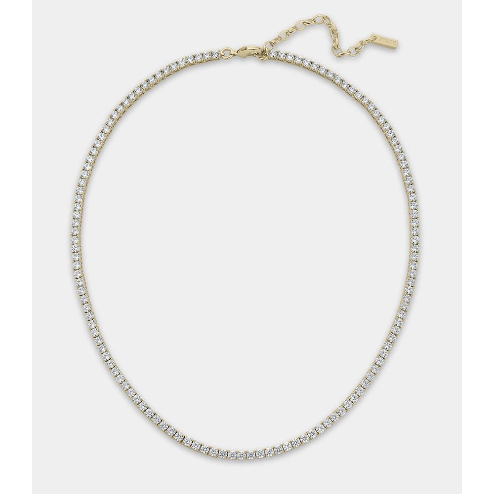 Factory Wholesale Fashion Jewelry Light Luxury Popular Stainless Steel Luxury Square Diamond Zircon Short Necklace Female