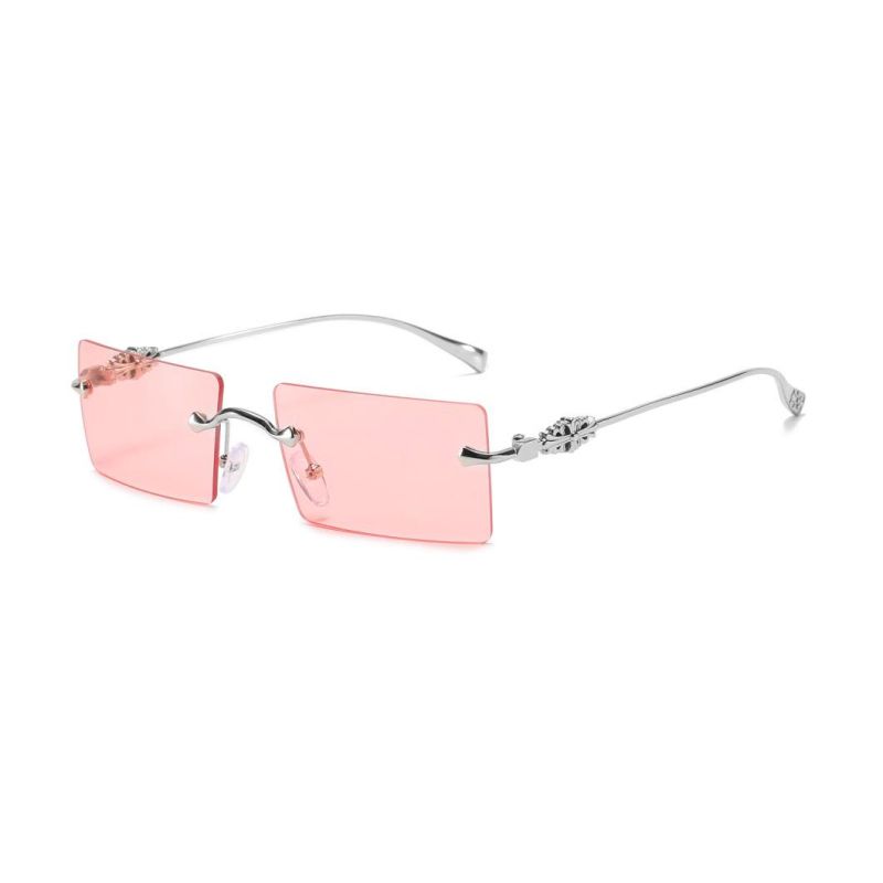 2020 No MOQ Frameless Colorful Fashion Metal Sunglasses