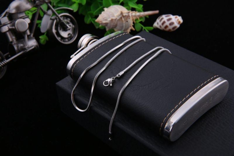 Hip Hop Stainless Steel Square Snake Chain Necklace Fashion Jewelry