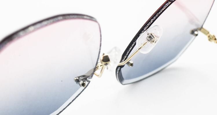 2021 Shiny New Designer Rimless Women Stock Sunglasses
