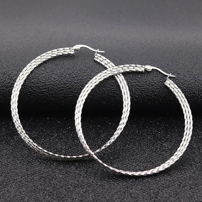 Manufacturer Custom Fashion Jewelry Earring High Quality Waterproof None Fade Earring Wholesale Stainless Steel Jewelry