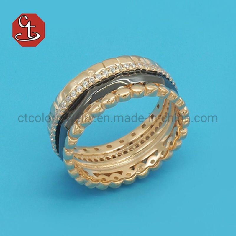 Special Fashion 925 Sterling Silver Ring Statement Classic Eternity Coffee CZ Rings For Women Girls Jewelry
