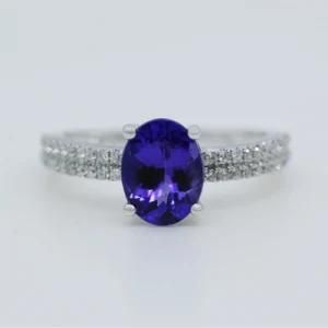 Factory Wholesale 925 Sterling Silver Sapphire Engagement Ring