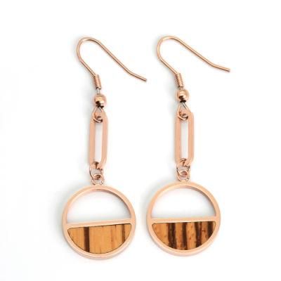 Fashion Round Earrings Wooden Pendant Earrings Jewelry for Women Trending Products 2021 New Arrivals