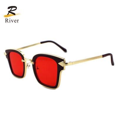 Brightly Colored Arrow Shaped Metal Frames Women Ready Sunglasses