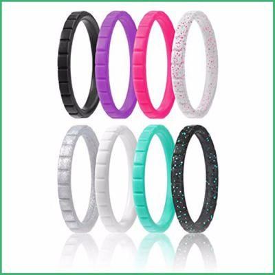Factory Customized High Quality Silicone Fashion Ring for Promotional Gifts