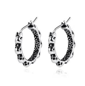 Stainless Steel Skull Geometric Earrings Drop