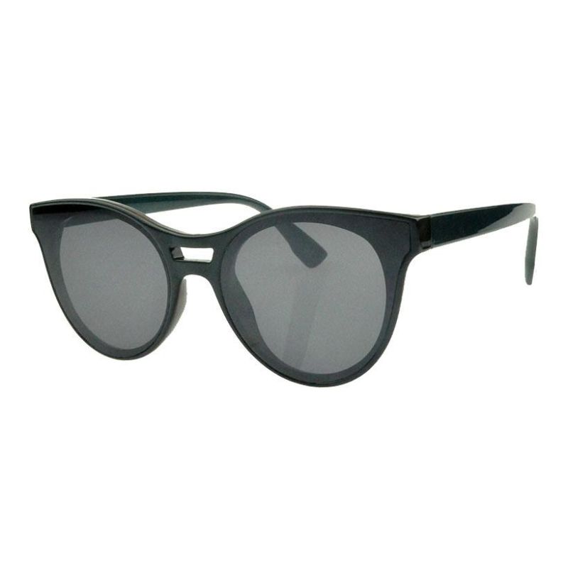 2018 Stylish Cat Eye Flat Lens Sunglasses with Two Bridge