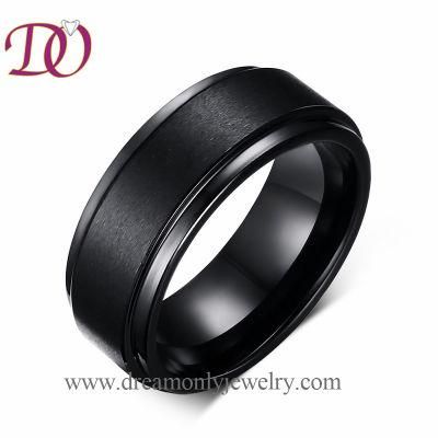 Wholesale Tungsten Ring Mens Jewelry Ring, Simple New Design Black Tungsten Finger Ring