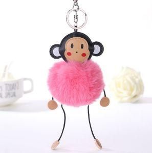 Cheap Faux Fur Ball Keychain Mini Imitation Fur POM Ball