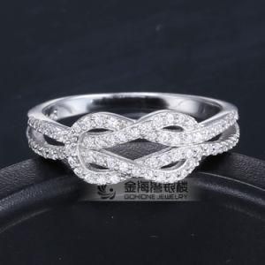 Bow Tie Designed 925 Sterling Silver Weaving Ring