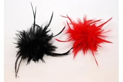 Luxury Black Red Feather Animal Brooches