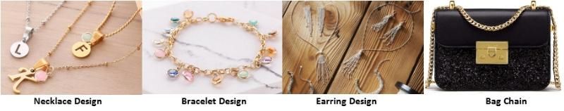 Gold Plated jewelry Figaro Chain Long and Short for Fashion Pendant Necklace Bag Accessories Design