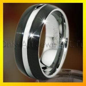 Men Band/ Comfort Fit Black Tungsten Band