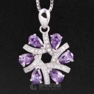 Amethyst Stone Fashion 925 Sterling Silver Pendant
