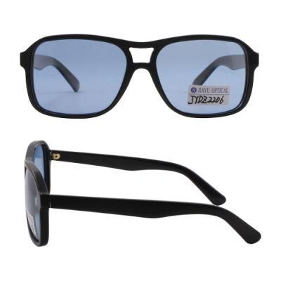 Double Bridge Square Handmade Acetate Frame Cr39 Lenses Sunglasses