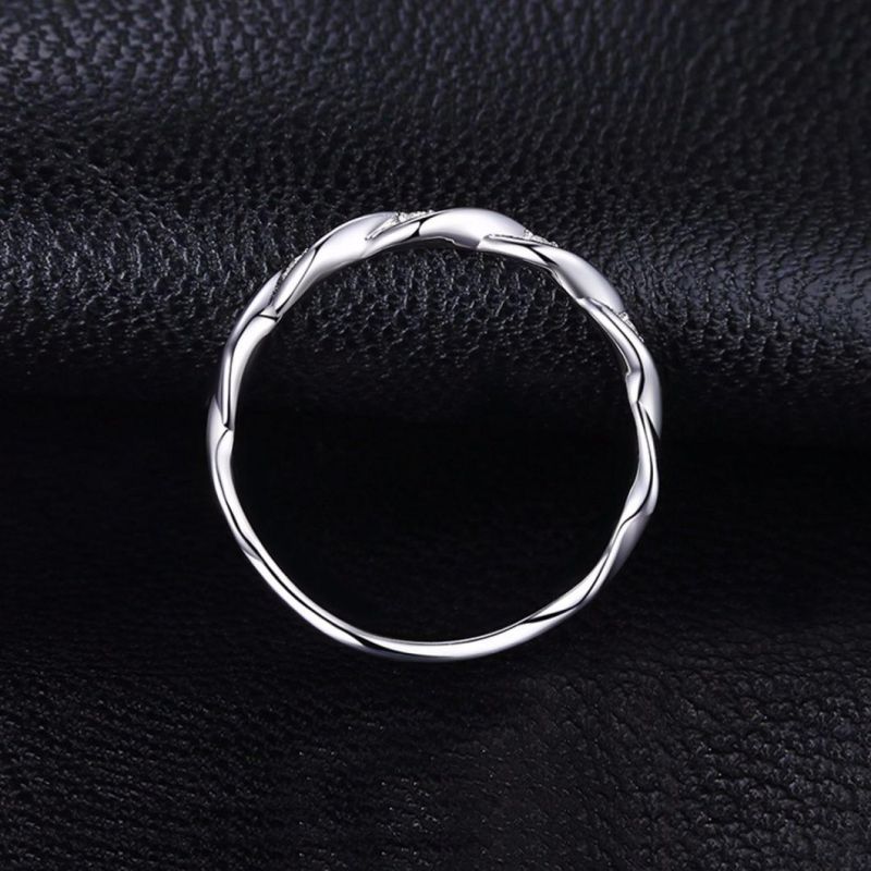 Infinity Love Cubic Zirconia Braided Twisted Wave Wedding Band Ring 925 Sterling Silver Wholesale