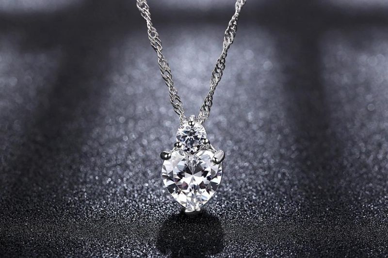 Crystal Charm Necklace Jewelry Stud Earring Pendant Necklace