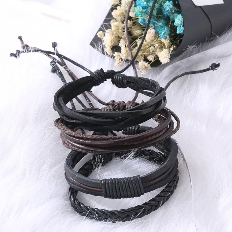 Bracelets & Bangles Men Jewelry Boyfriend Gift Leather Bracelets