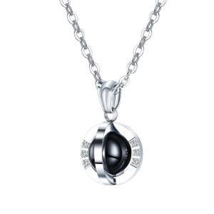 Gold Plated Stainless Steel Inlaid Ball Necklace