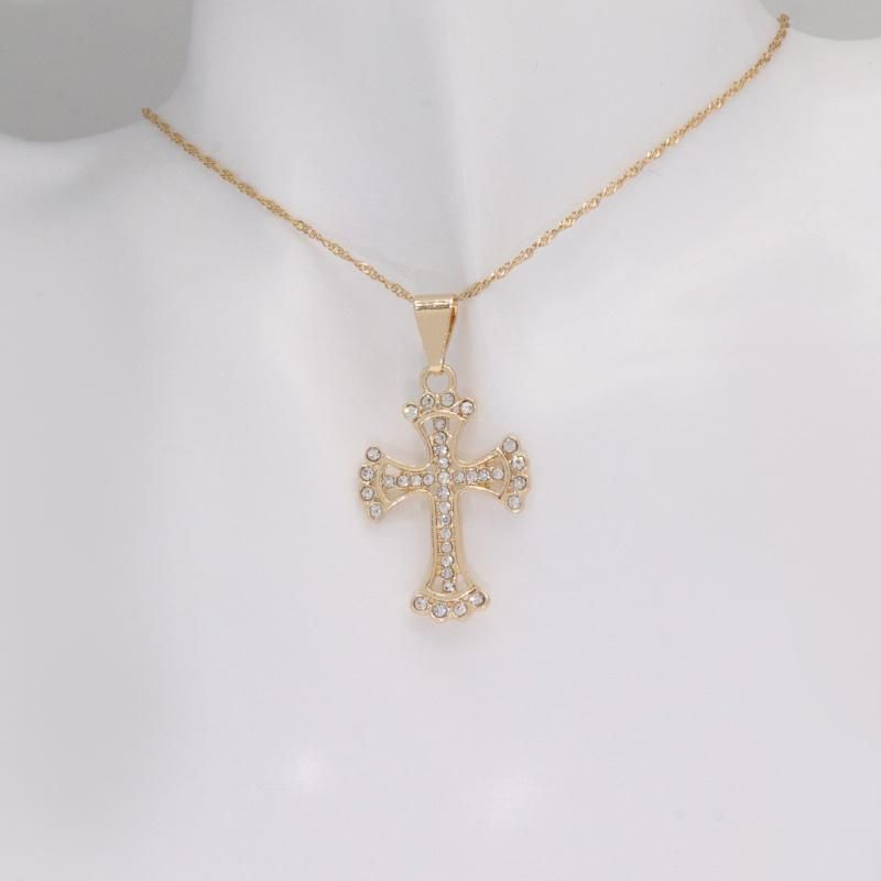 Wholesale High Quality Zircon Cross Pendant Jewelry Necklace