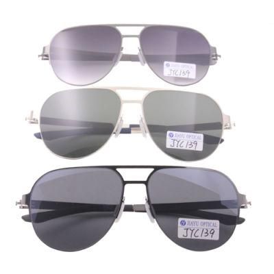 2022 Custom Design Double Bridge Silicone Nose Pads Metal Sunglasses