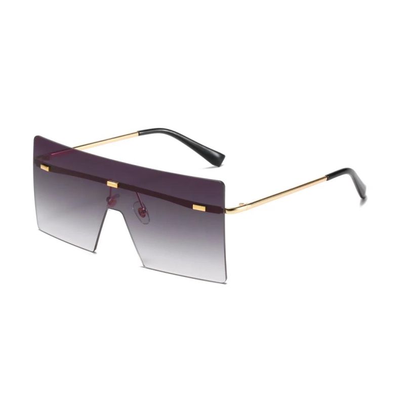 2020 No MOQ Oversized One Piece Metal Fashion Sunglasses