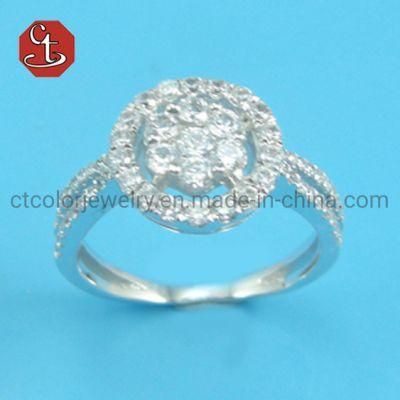 925 Sterling Silver Wedding Engagement Jewelry CZ Rings For Women Silver Ring Wholesale