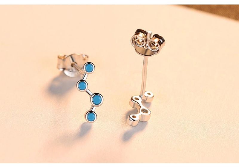 CZ Strip Diamond Stud Earrings for Women