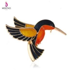 New Cheap Rhinestone Studded Kingfisher Shape Alloy Brooch Jewelry