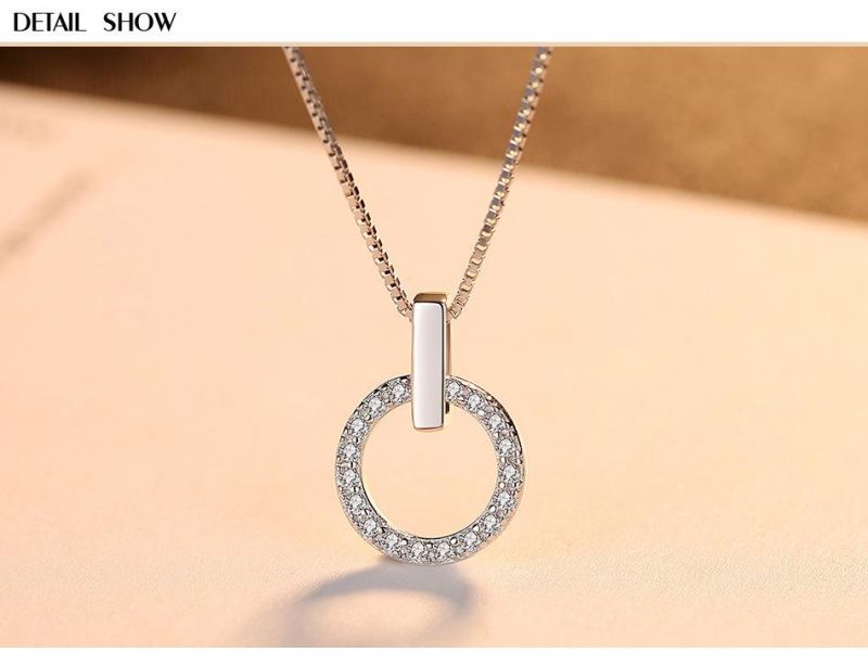 New Arrival 925 Sterling Silver Women Jewelry 14K Gold Plated Pendant Necklace