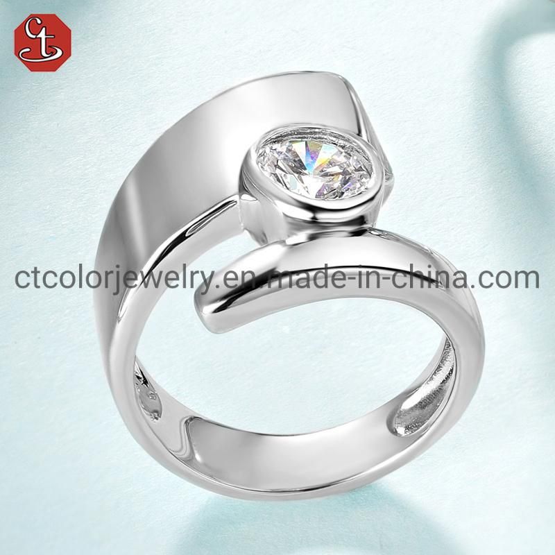 OEM/ODM Fashion Silver and Brass Ring Custom-Made Jewelry
