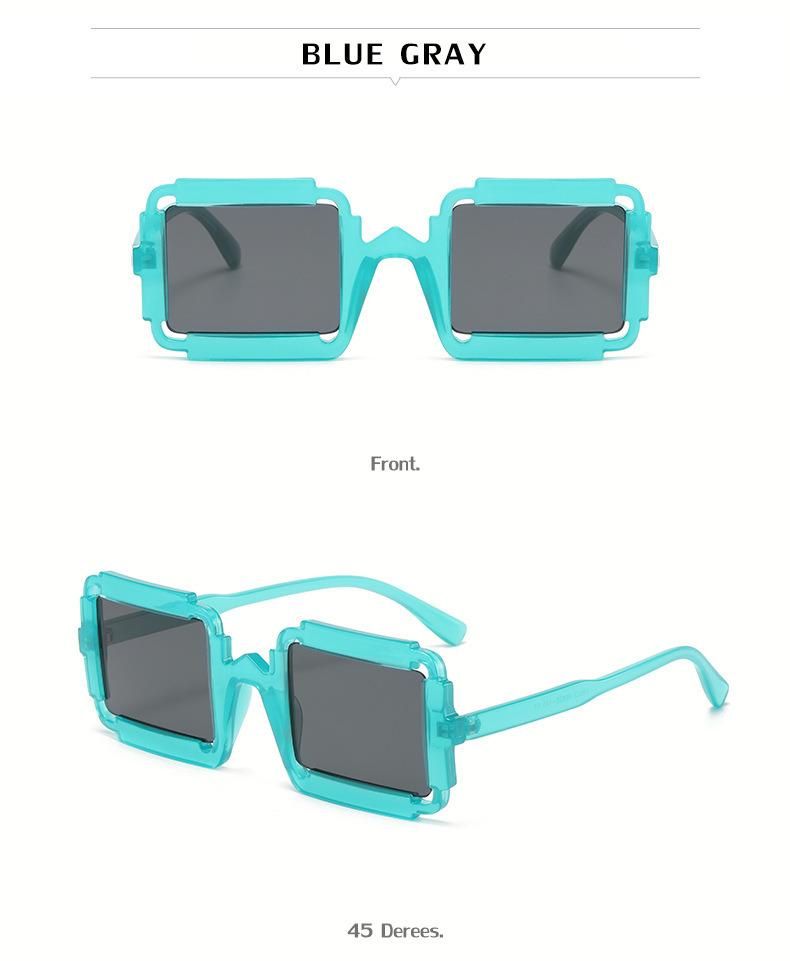Hot Selling Cheap Wholesale Sun Glasses Steampunk Square Colorful Shades Frame Trendy Fashion Sunglasses