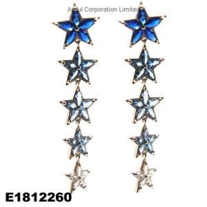 New Style Star Blue Gradual Earring Jewelry Earring