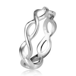 New Popular Solid 925 Sterling Silver Simple Wave Plain Ring