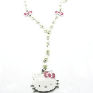 Hello Kitty Pearl Beads Neckalce with Kitty Charm