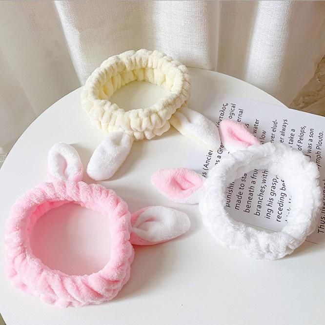 Winter Headband Rabbit Ears Wash Face Head Band Sports Headdress Cartoon