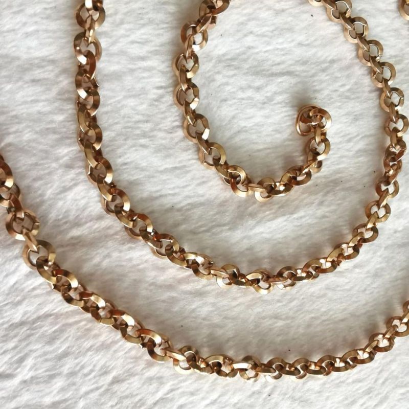 Wholesale Custom Fashion Polish Triangle Wire Anklet Gold Plated Alloy Belcher Rolo Chain Jewelry Bracelet Necklace for Jewellery Design