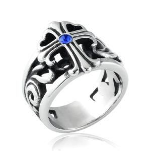 New Antique Look 316L Stainless Steel Jewelry Fashion Cross Ring