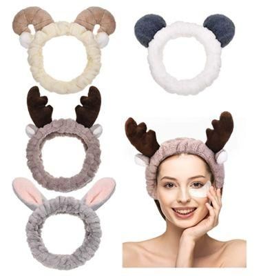 Wholesale Custom OEM Cute Animal Face Bath SPA Makeup Headband