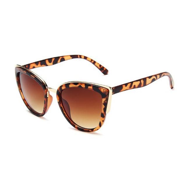 Ladies Retro Cat Eye Instyle Plastic Frame Glasses Leopard Color Sunglasses Ready to Ship