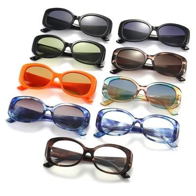 2022 Best Price Hot Selling Wholesale OEM Custom Logo Young Girls Unisex Oval Plastic Frame Fashionable Sunglasses