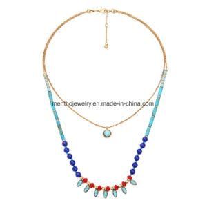 Bohemian Colorful Beads Chain Multi-Layer Pendant Necklace for Women